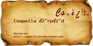 Csepella Árpád névjegykártya