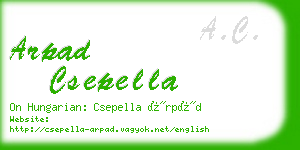 arpad csepella business card